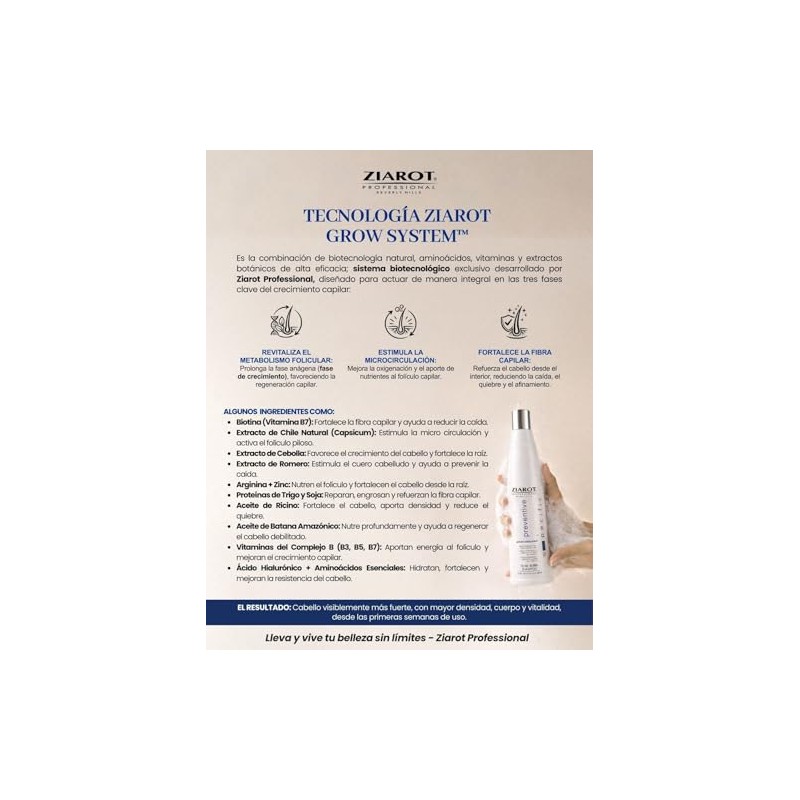 Shampoo Anticaída de Limpieza Profunda, 290ml, Para Cuero Cabelludo Graso,