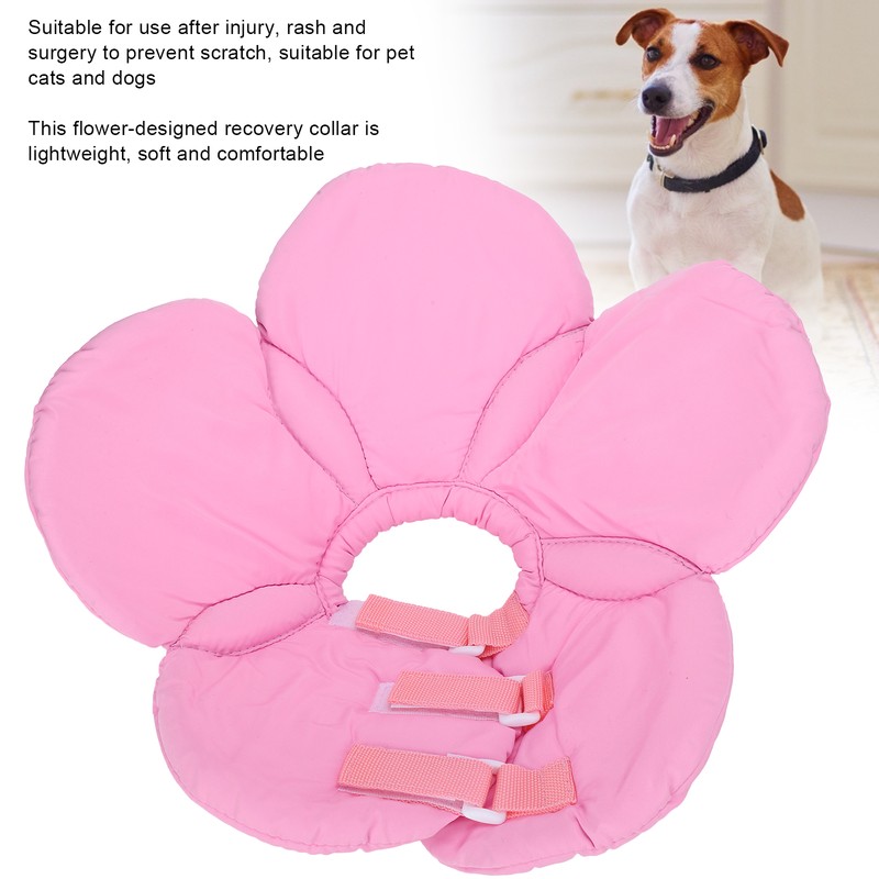 Flower Shape Dog Protective Collar Adjustable Pet Soft Wound Recovery