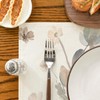 Artoid Mode Brown Poppy Floral Leaves Spring Placemats Set of