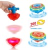 12-Pack LED Light Up Flashing UFO Spinning Tops with Gyroscope