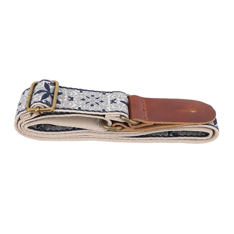 Ukulele Strap Embroidery Style Retro Metal Buckle Adjustable Breathable Shoulder