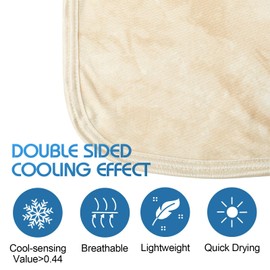 Ailemei Direct Cooling Blanket with Double Sided Cold Effect, Lightweight Breathable Summer Oversize Tie Dye Bed Blankets, Transfer Heat to Keep Body Cool for Hot Sleepers Night Sweats, 108“x90”