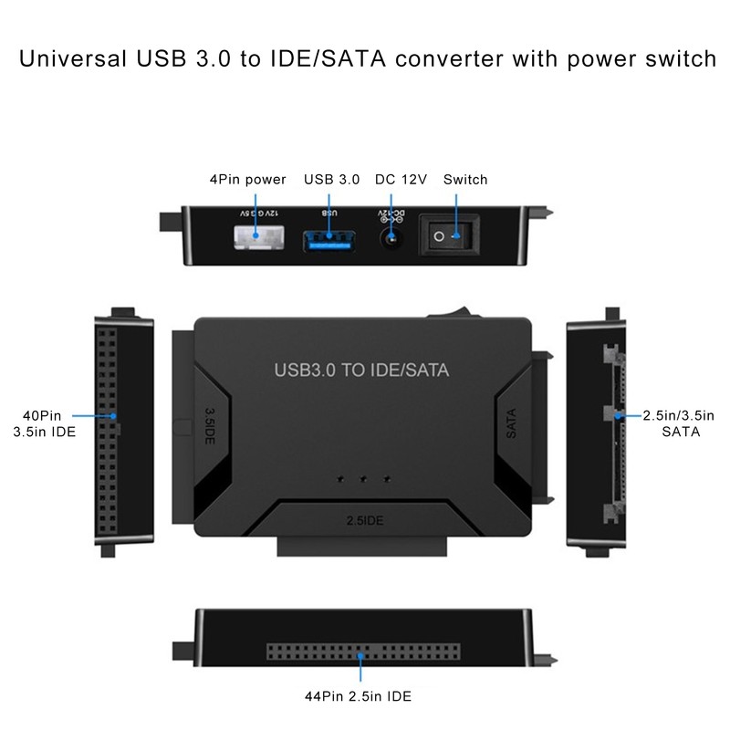 USB 3.0 to IDE SATA Converter External Hard Disk Drive