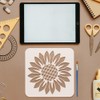 FINGERINSPIRE 6 Pcs Sunflower Painting Stencil with Brush 20x20cm