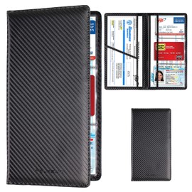 TOURSUIT Car Registration and Insurance Card Holder - Carbon Fiber Black