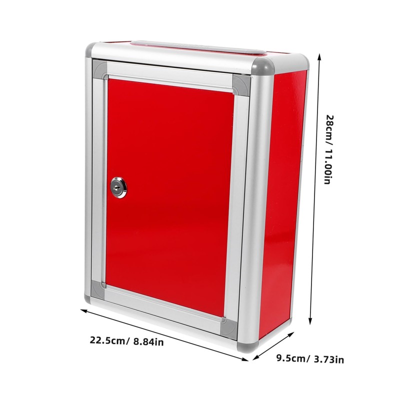 STOBOK Wall Letter Box with Lock Suggestion Box Postbox for