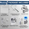 Dual Shower Head Combo, All Metal 8'' Rainfall Shower Head