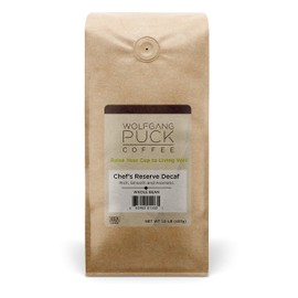 Wolfgang Puck Coffee, Chef's Reserve Decaf, Whole Bean Coffee, 1-Pound