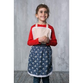 Bunny Street Apron - Matching Kids and Womens Aprons - Toddler Apron - Apron for Women - Birthday Gift for Baby Girl