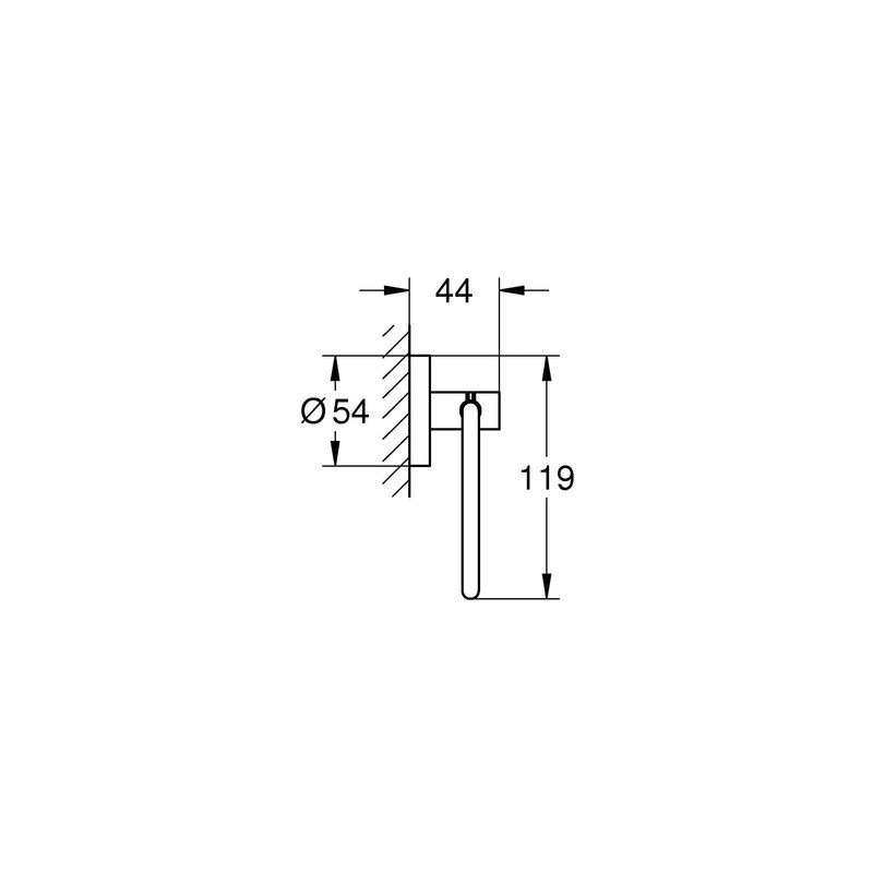 GROHE Start - Papierhalter (Material: Metall, verdeckte Befestigung, ohne Deckel,