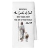 CUANFDDSF Christian Jesus Easter Lamb Kitchen Towels, Religious Easter Day