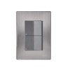 iGoto INOX2014 con 2 apagadores escalera de 1.5 módulos, Acero