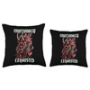Goth Japanese Devil Dragon Satanic Emotionally Exhausted Throw Pillow