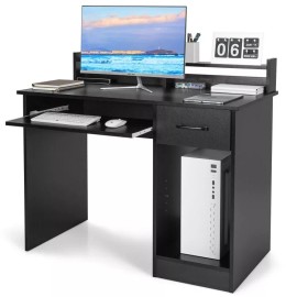 Costway Modern Computer Desk Office Laptop PC Work Table Home W/ Drawer & Keyboard Tray