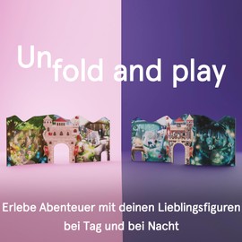 Adventures Unfold - Pop-Up Adventure - Enchanted Forest and Castle for Your Unicorns, Princesses and Animal Figures. The Dollhouse for on the Go