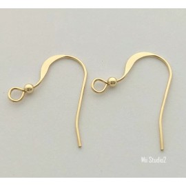 Unbranded 20pcs 14k gold filled 2mm bead  french hook earring ear wire yellow GF E12g-20