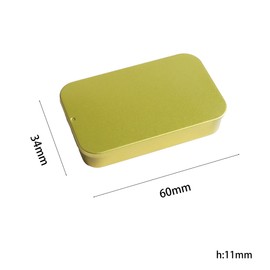 MOTOFITOOL 3 PCS Stylish Metal Tin Box Containers, 2.36x1.34x0.43 Inches, small decorative box for Candies, Jewelry, Crafts, Pills, and Survival Kit Supplies(Gold)