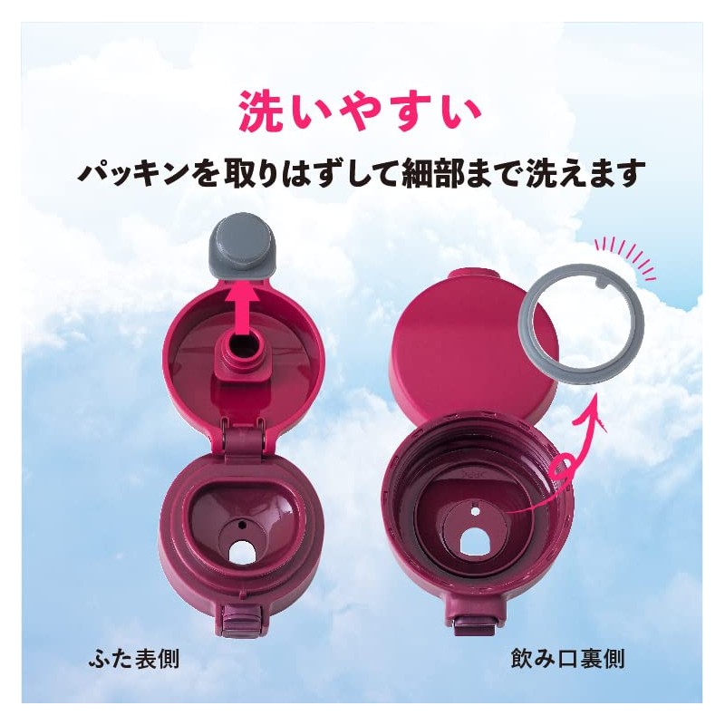 Atlas Airlist Ultra Lightweight One-touch Bottle, Vacuum Insulation