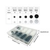 wennuo 100Pcs Sewing Buttons,Round Black 4-Hole Craft Buttons,5 Perfect Sizes