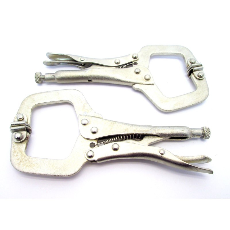 2pc 6" Mini Locking C-Clamp Plier Set Mole Grips/Welding Engineering