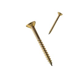 Nuvo Iron - #8 Construction Screw, 1-3/4", T25 Torx Head, Yellow Zinc Plating, 1 lb/Box (141 pcs)