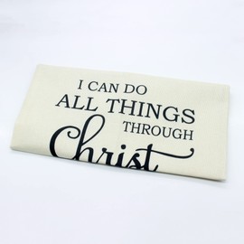 Christian Gift for Women Inspiration Throw Pillow Cover Bible Verse Pillow Case Cross Religious Pillow Covers for Prayer (150)