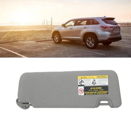 FITIPICI Left Driver Side Sun Visor Compatible with Toyota Highlander 2014 2015 2016 2017 2018 2019 Replaces# 74320-0E074-B0 (Gray, Left)