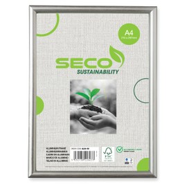Stewart Superior A4 Brushed Aluminium Picture Frame with Perspex Safety Glass - Silver