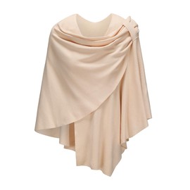 Spicy Sandia Women’s Shawl Wraps Knit Poncho Travel Scarf Elegant Ruana Cape Sweater for Fall Winter Beige