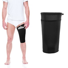 AGDGV Catheter Leg Bag Holder - Fabric Foley Leg Bag Sleeve for Urinary Drainage, Catheter Sleeve Holder for Men & Women, Wheelchair & Incontinence Supplies (S)