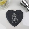 eBuyGB Drinks Mat, Placemat Engraved Heart Coaster-1971 This Queen was