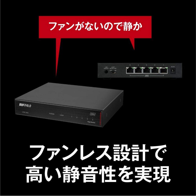BUFFALO LXW-2G5 2.5GbE Metal Housing AC Power Supply 5 Port