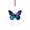 CafePress Galactic Butterfly Round 4" MDF Holiday Ornament