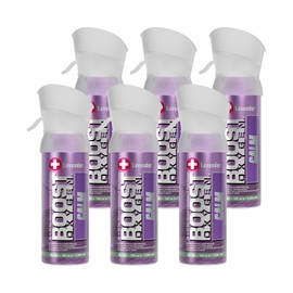 Boost Oxygen Pocket Size Calm Lavender Aroma 3L Canister | Respiratory Support for Aerobic Recovery, Altitude, Performance & Health (6 Pack)