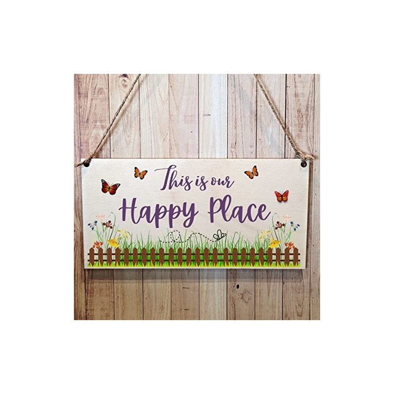 Second Ave This Is Our Happy Place Wooden Hanging Gift