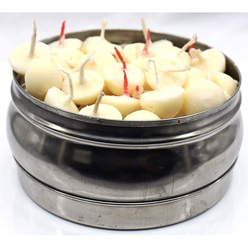 Pure Cow Ghee Wicks (Pack of 100 Pcs) in Steel