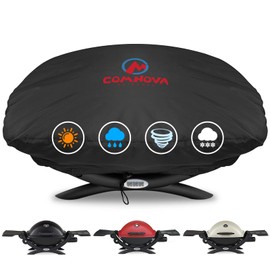 Comnova Grill Cover for Weber Q Series - 7111 BBQ Cover for Weber Q2000 and Q200 Series Gas Grill Heavy Duty & Waterproof, 33 Inch Barbecue Cover for Weber Q2200, Q2000, Q2400, Q200, Q220 and More