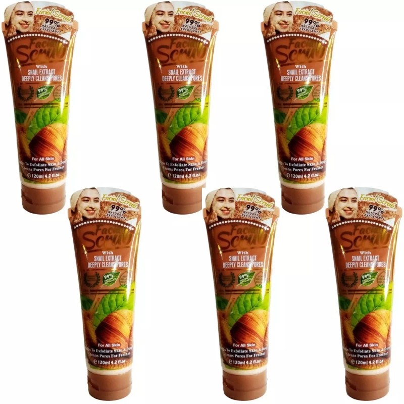 Wokali 6 Exfoliante Limpieza Facial Baba De Caracol 120ml