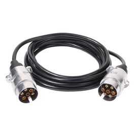 Ryme Automotive 7 Pin Trailer Plug 3.5M TPU Cable Metal Clips Caravan Tractor