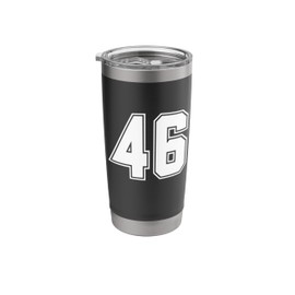 Number 46 BACKSIDE - Birthday Sports Team Jersey Numbered Stainless Steel Insulated Tumbler