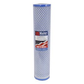 US Water 4.5" x 20" Carbon Block Filter | USWCB-4520-10, Made in the U.S., NSF/ANSI Standard 42