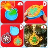 12 Pcs Christmas Resin Molds Silicone Christmas Ornament Molds Round