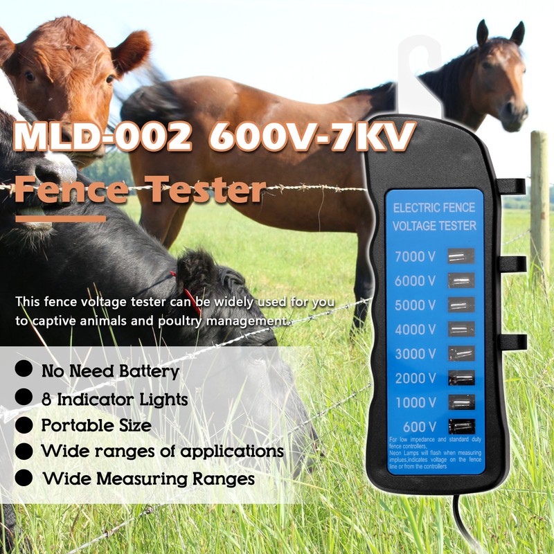 MLD-002 600V-7KV Fence Tester Home Garden Horse Livestock Electric Fence