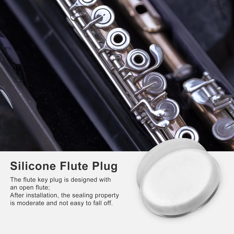 26 Pieces Silicone Flute Plug and Key Cover, 8 mm