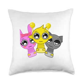 Baby Pinki Simon Gray from Sprunky! | Jevin Funbot Throw Pillow
