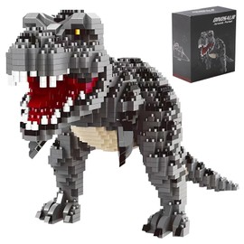 CSNRHG Dinosaur Tyrannosaurus Rex Model Decor Micro Mini Blocks Velociraptor Building Blocks Toy Birthday for Age 6+ Children Adults Teens 1530 Pieces