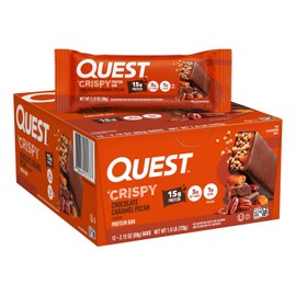 Quest Nutrition Quest Hero Crisy Barra De Proteína Sabor Chocolate Con Caramelo Y Nuez Pecana - 12 Piezas, color, 12 count, pack of/paquete de