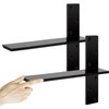 3/8" Thick Heavy-Duty Floating Shower Bench Brackets - 16" L