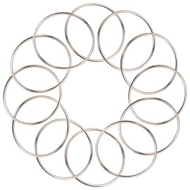 AUEAR, 12 Pack 3 Inch Metal Crafts Hoop Silver Dream Catcher Rings for DIY Wall Hanging Craft, C8879_12_02212024