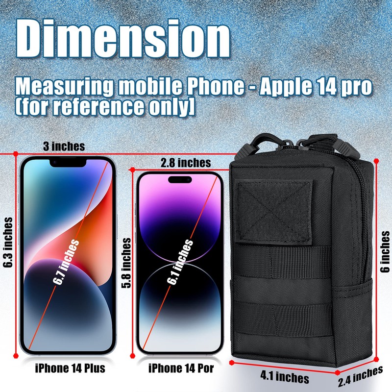 IronSeals 2 Pack Tactical Molle EDC Pouch Multi-Purpose Compact Pack